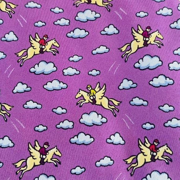 Hermes Other - Hermes Pegasus Horse Jockey 100% Silk Tie 5007EA Vintage